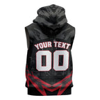 Personalised Essendon Bombers Football Sleeveless Hoodie Fierce Mosquito Mascot 3D Grunge City Art