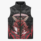 Personalised Essendon Bombers Football Sleeveless Puffer Jacket Fierce Mosquito Mascot 3D Grunge City Art