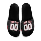 Personalised Essendon Bombers Football Slide Sandals Fierce Mosquito Mascot 3D Grunge City Art