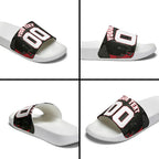 Personalised Essendon Bombers Football Slide Sandals Fierce Mosquito Mascot 3D Grunge City Art