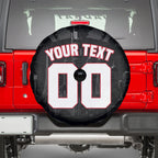 Personalised Essendon Bombers Football Spare Tire Cover Fierce Mosquito Mascot 3D Grunge City Art