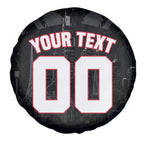 Personalised Essendon Bombers Football Spare Tire Cover Fierce Mosquito Mascot 3D Grunge City Art