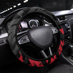 Essendon Bombers Football Steering Wheel Cover Fierce Mosquito Mascot 3D Grunge City Art