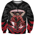 Personalised Essendon Bombers Football Sweatshirt Fierce Mosquito Mascot 3D Grunge City Art