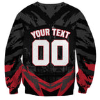 Personalised Essendon Bombers Football Sweatshirt Fierce Mosquito Mascot 3D Grunge City Art