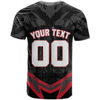 Personalised Essendon Bombers Football T Shirt Fierce Mosquito Mascot 3D Grunge City Art