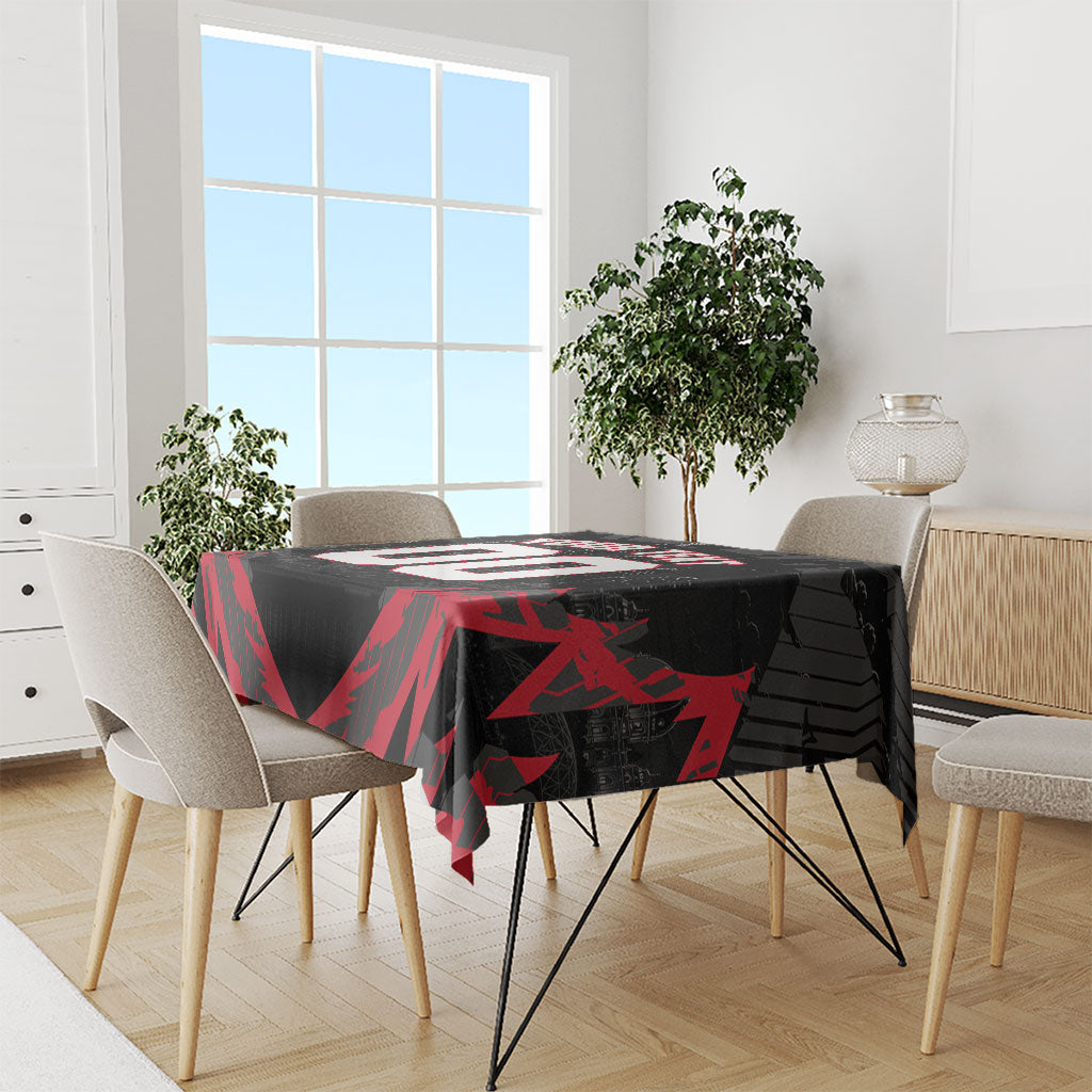 Personalised Essendon Bombers Football Tablecloth Fierce Mosquito Mascot 3D Grunge City Art