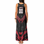 Personalised Essendon Bombers Football Tank Maxi Dress Fierce Mosquito Mascot 3D Grunge City Art
