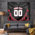 Personalised Essendon Bombers Football Tapestry Fierce Mosquito Mascot 3D Grunge City Art