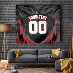 Personalised Essendon Bombers Football Tapestry Fierce Mosquito Mascot 3D Grunge City Art