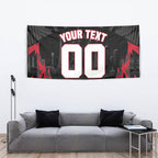 Personalised Essendon Bombers Football Tapestry Fierce Mosquito Mascot 3D Grunge City Art
