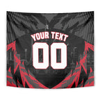 Personalised Essendon Bombers Football Tapestry Fierce Mosquito Mascot 3D Grunge City Art