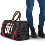 Personalised Essendon Bombers Football Travel Bag Fierce Mosquito Mascot 3D Grunge City Art
