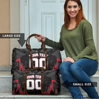 Personalised Essendon Bombers Football Travel Bag Fierce Mosquito Mascot 3D Grunge City Art