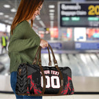 Personalised Essendon Bombers Football Travel Bag Fierce Mosquito Mascot 3D Grunge City Art