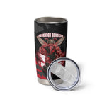 Personalised Essendon Bombers Football Tumbler Cup Fierce Mosquito Mascot 3D Grunge City Art