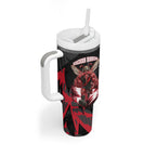 Personalised Essendon Bombers Football Tumbler With Handle Fierce Mosquito Mascot 3D Grunge City Art