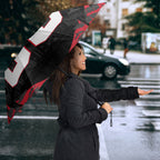 Personalised Essendon Bombers Football Umbrella Fierce Mosquito Mascot 3D Grunge City Art