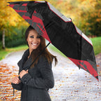 Personalised Essendon Bombers Football Umbrella Fierce Mosquito Mascot 3D Grunge City Art