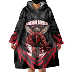 Personalised Essendon Bombers Football Wearable Blanket Hoodie Fierce Mosquito Mascot 3D Grunge City Art