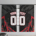 Personalised Essendon Bombers Football Window Curtain Fierce Mosquito Mascot 3D Grunge City Art