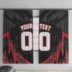 Personalised Essendon Bombers Football Window Curtain Fierce Mosquito Mascot 3D Grunge City Art