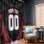 Personalised Essendon Bombers Football Window Curtain Fierce Mosquito Mascot 3D Grunge City Art