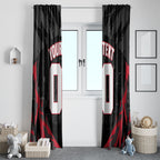 Personalised Essendon Bombers Football Window Curtain Fierce Mosquito Mascot 3D Grunge City Art