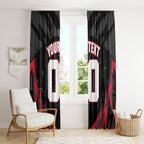 Personalised Essendon Bombers Football Window Curtain Fierce Mosquito Mascot 3D Grunge City Art