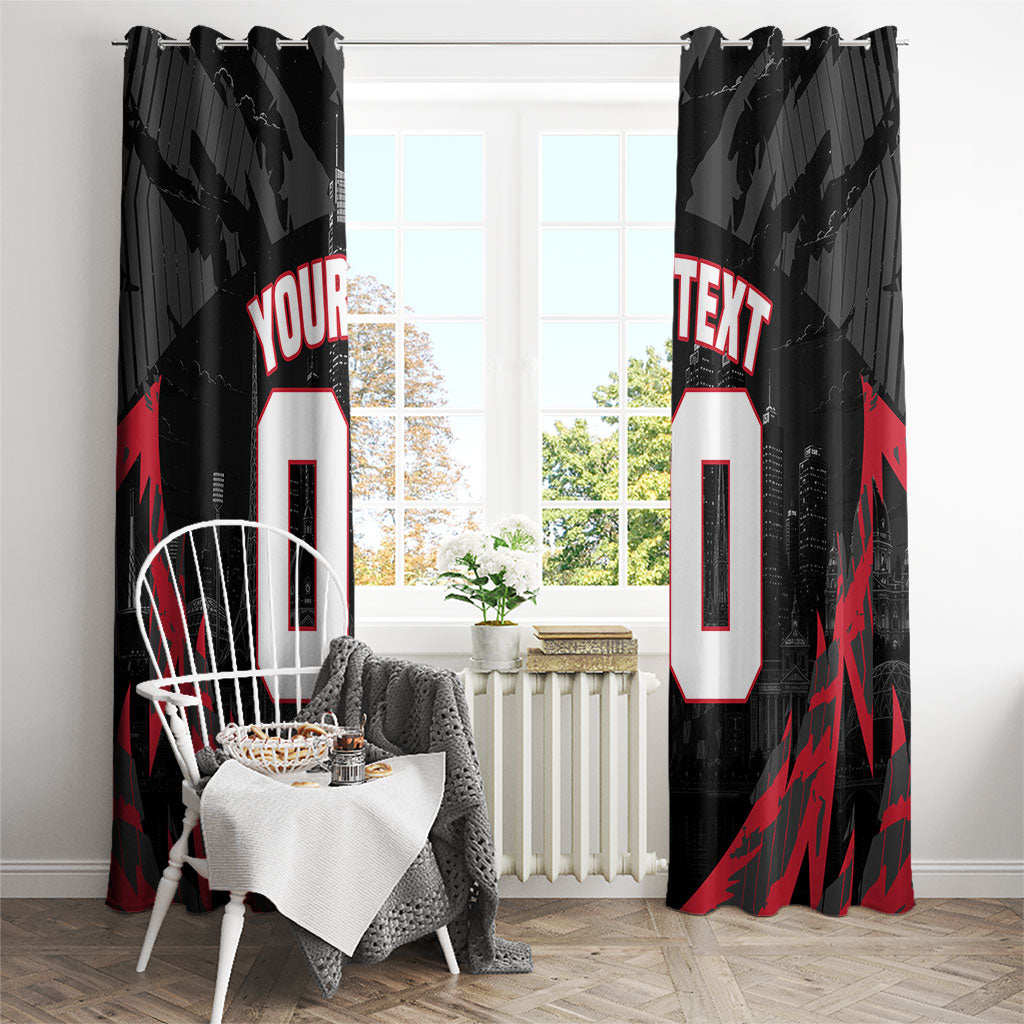 Personalised Essendon Bombers Football Window Curtain Fierce Mosquito Mascot 3D Grunge City Art