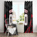 Personalised Essendon Bombers Football Window Curtain Fierce Mosquito Mascot 3D Grunge City Art