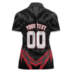 Personalised Essendon Bombers Football Women Polo Shirt Fierce Mosquito Mascot 3D Grunge City Art