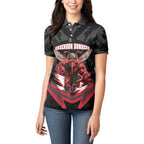 Personalised Essendon Bombers Football Women Polo Shirt Fierce Mosquito Mascot 3D Grunge City Art