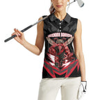 Personalised Essendon Bombers Football Women Sleeveless Polo Shirt Fierce Mosquito Mascot 3D Grunge City Art