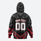 Personalised Essendon Bombers Football Zip Hoodie Fierce Mosquito Mascot 3D Grunge City Art
