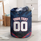 Personalised Melbourne Demons Football Laundry Basket Fierce Devil Mascot 3D Grunge City Art