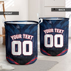 Personalised Melbourne Demons Football Laundry Basket Fierce Devil Mascot 3D Grunge City Art