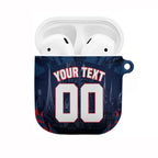 Personalised Melbourne Demons Football AirPods Case Fierce Devil Mascot 3D Grunge City Art