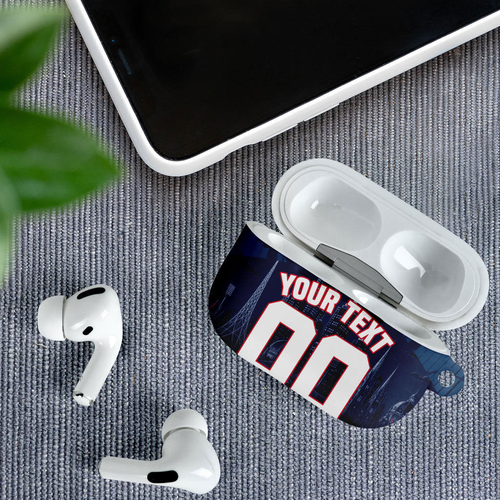 Personalised Melbourne Demons Football AirPods Case Fierce Devil Mascot 3D Grunge City Art
