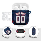 Personalised Melbourne Demons Football AirPods Case Fierce Devil Mascot 3D Grunge City Art