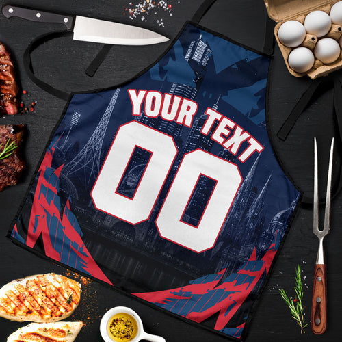Personalised Melbourne Demons Football Apron Fierce Devil Mascot 3D Grunge City Art