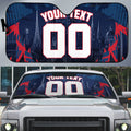 Personalised Melbourne Demons Football Auto Sun Shade Fierce Devil Mascot 3D Grunge City Art