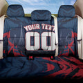 Personalised Melbourne Demons Football Back Car Seat Cover Fierce Devil Mascot 3D Grunge City Art