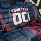 Personalised Melbourne Demons Football Back Car Seat Cover Fierce Devil Mascot 3D Grunge City Art