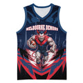 Personalised Melbourne Demons Football Basketball Jersey Fierce Devil Mascot 3D Grunge City Art
