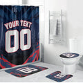 Personalised Melbourne Demons Football Bathroom Set Fierce Devil Mascot 3D Grunge City Art