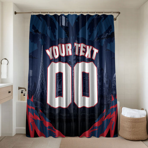 Personalised Melbourne Demons Football Bathroom Set Fierce Devil Mascot 3D Grunge City Art
