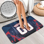 Personalised Melbourne Demons Football Bathroom Set Fierce Devil Mascot 3D Grunge City Art
