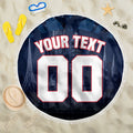 Personalised Melbourne Demons Football Beach Blanket Fierce Devil Mascot 3D Grunge City Art