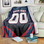 Personalised Melbourne Demons Football Blanket Fierce Devil Mascot 3D Grunge City Art